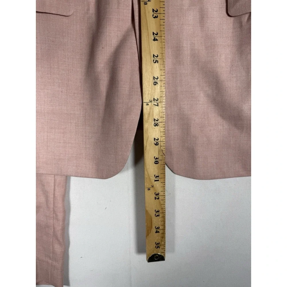 Banana Republic Suit Sport Blazer 38R Pink Rayon Unlined Tailored Pants 32x30